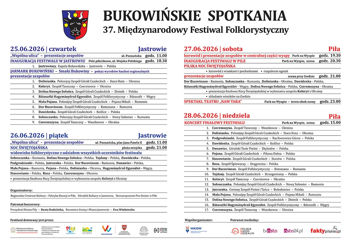 bukowinskie spotkania program